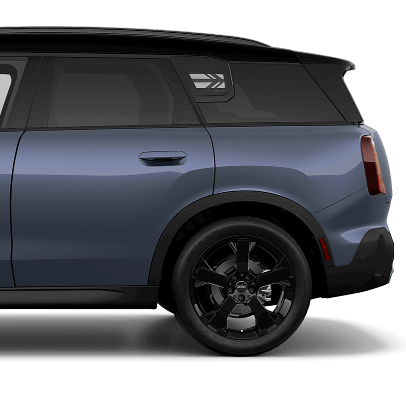Side-view of the rear half of a MINI Countryman S ALL.